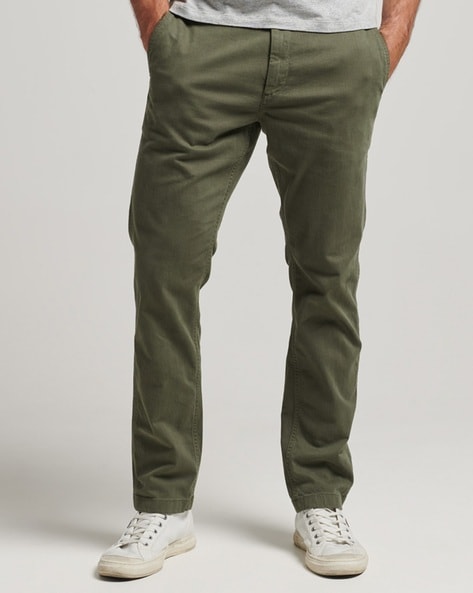 Men's Custom Green Chino Trousers - Hockerty