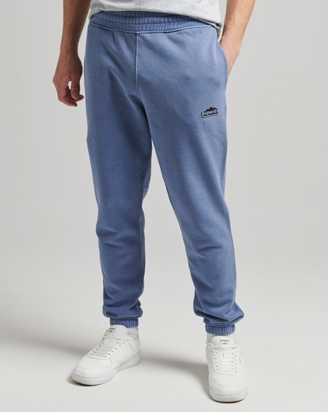 Superdry vintage woven jogger in navy