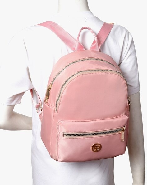 Typo Cute Mini Pale Pink Faux Leather Backpack Style Handbag with Roomy  Compartments & Zip Pockets - RRP $59.99(s)