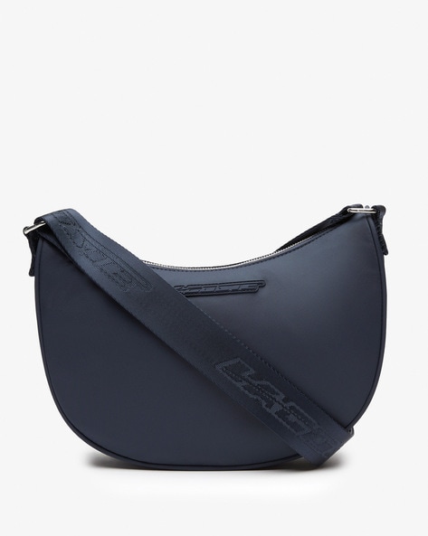 Women’s Lacoste Contrast Branding Halfmoon Bag