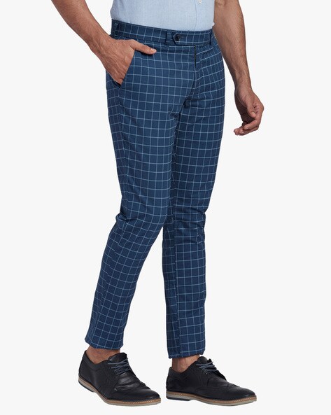 Buy Navy Blue Trousers & Pants for Men by NETPLAY Online | Ajio.com