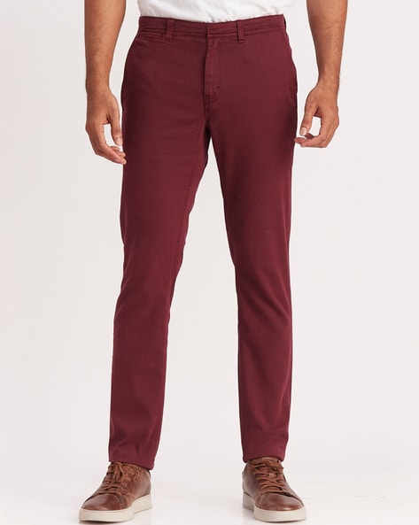 Rustic Red Stretch Cotton Chinos  Hamercop