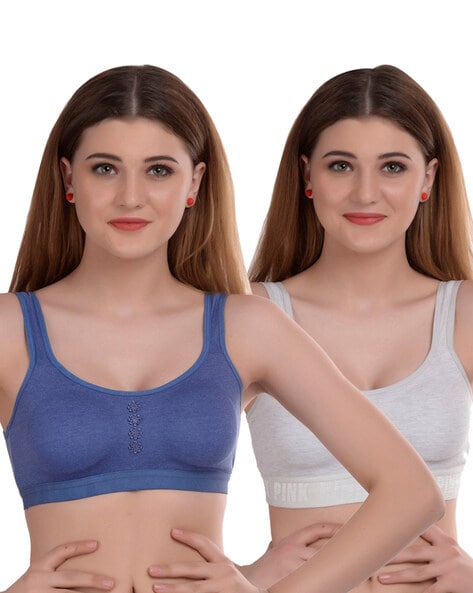 Buy Blue & White Bras for Women by BEACH CURVE Online