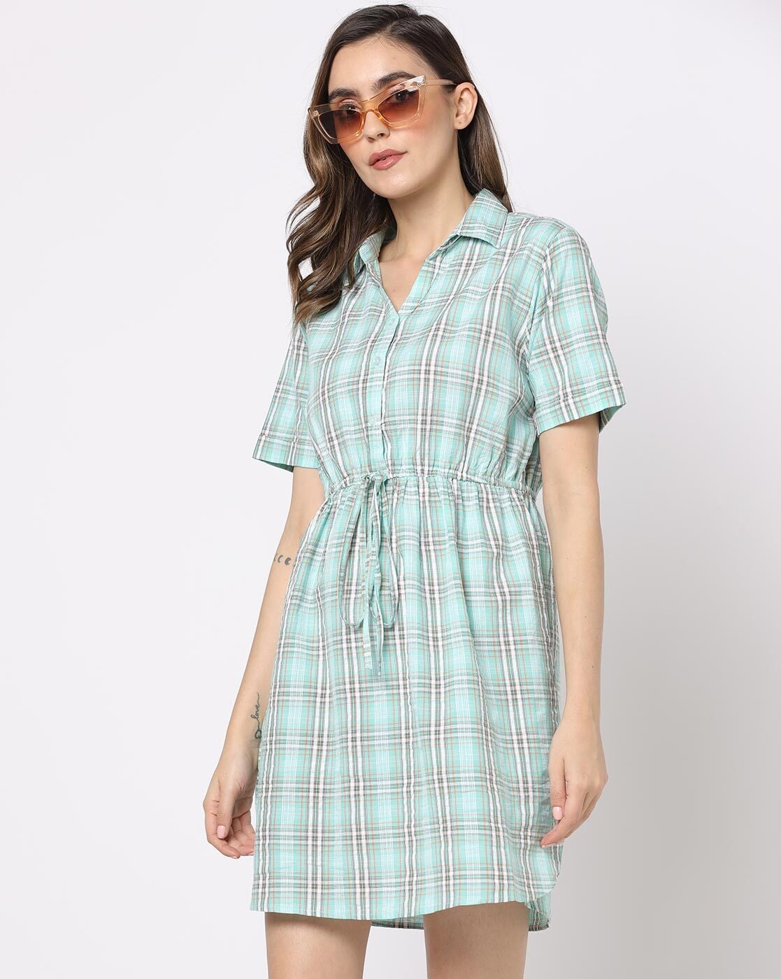 Buy Tokyo Talkies Red/Black Checked Flared Shirt Dress for Women Online at  Rs.703 - Ketch