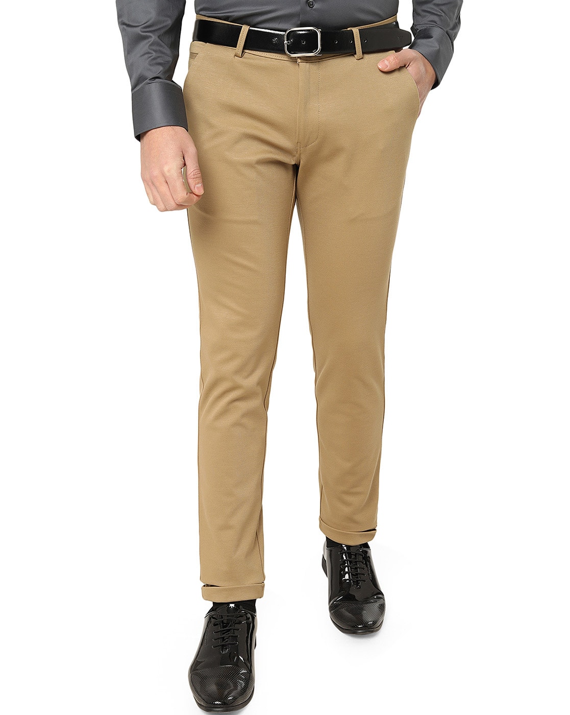 Buy Cream Trousers & Pants for Men by PEOPLE Online | Ajio.com