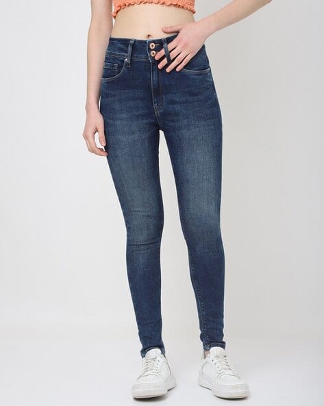 Lee Cooper Women Mid-Wash Skinny Jeans