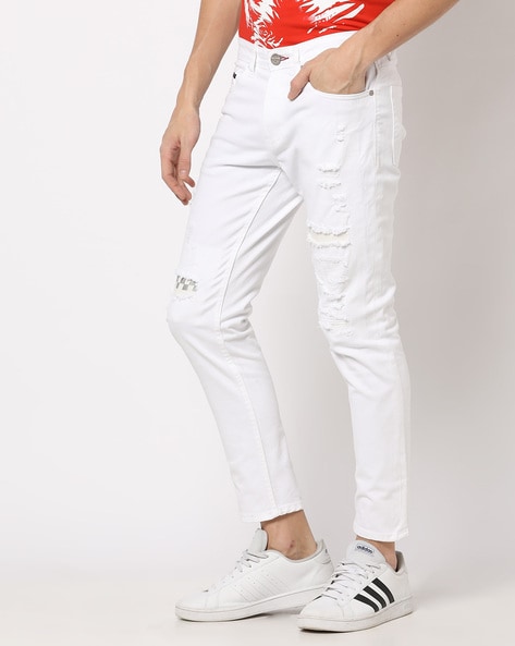 Stretchable Boy White Denim Jeans, Size: 28.0, Machine Wash And Hand Wash  at Rs 340/piece in New Delhi