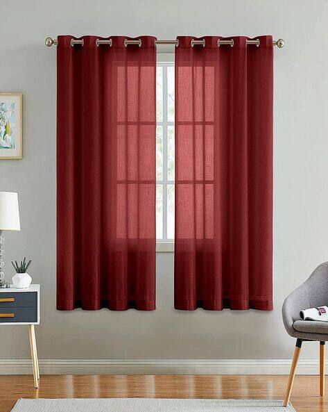 THE CONVERSION Eyelet Semi-Sheer Window Curtain