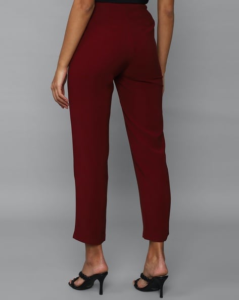 Buy Maroon Trousers & Pants for Women by ALLEN SOLLY Online