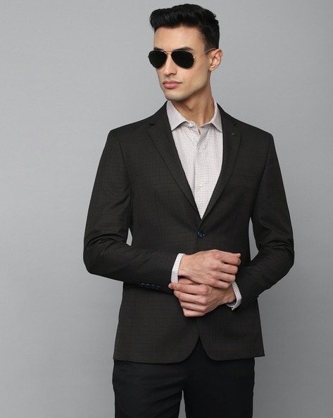 Louis Philippe Men Solid Black Blazer: Buy Louis Philippe Men Solid Black  Blazer Online at Best Price in India