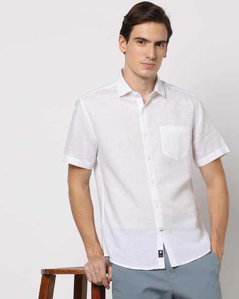 Slim Fit Shirt with Patch Pocket