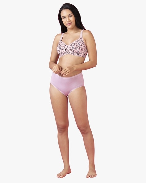 Buy Zivame True Curv Double Layered Non Wired Full Coverage Super Support  Bra - Ibis Rose online