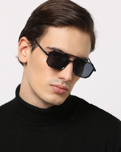 Black square outlet sunglasses men