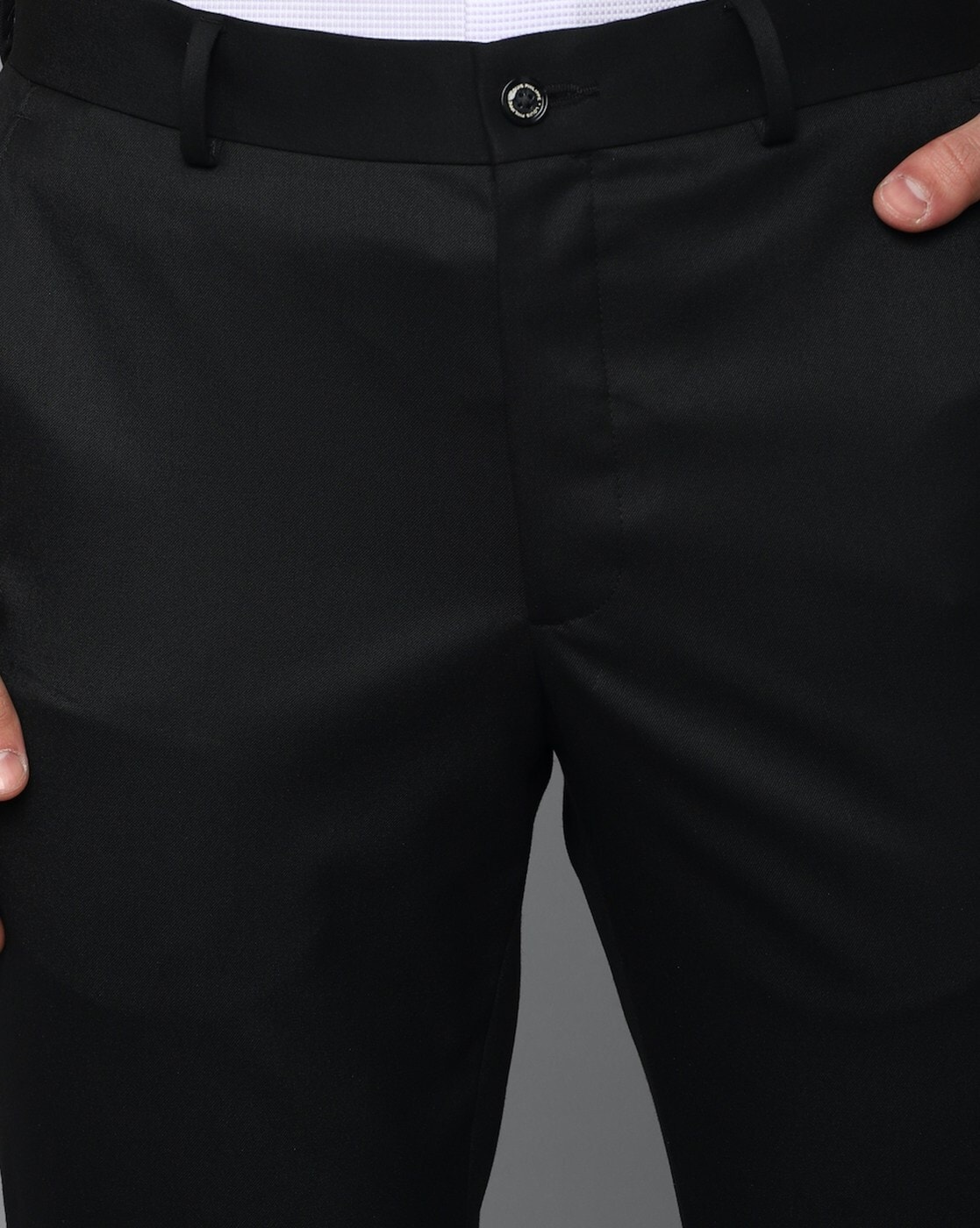 Buy Black Regular Fit Smart Trousers - W46 L31 | Trousers | Tu
