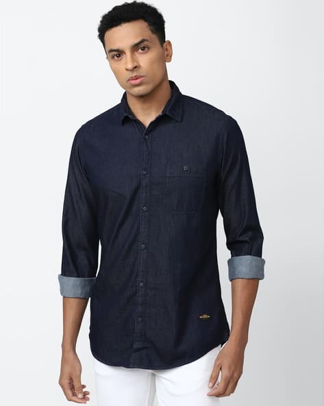 Buy Navy Blue Shirts for Men by VAN HEUSEN Online