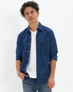 american eagle polka dot top