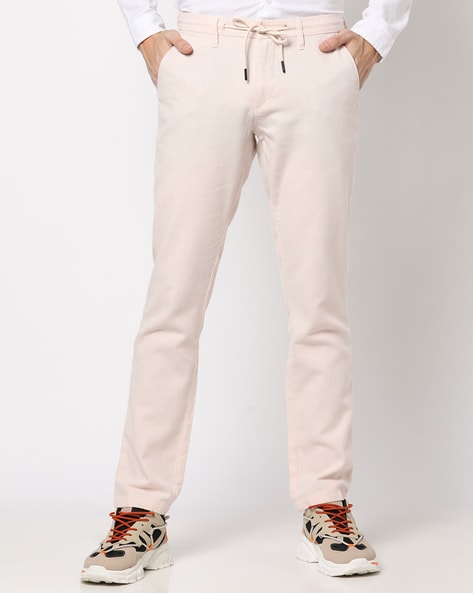 Buy John Players Brown Slim Fit Casual Trousers - Trousers for Men 1343041  | Myntra