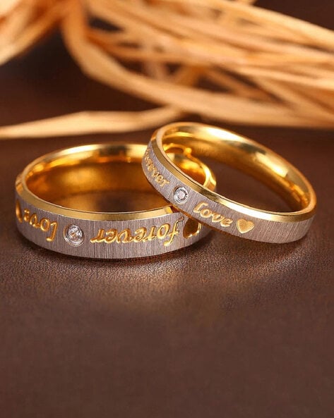 Couple Band Rings With Red Rose Case – Eshoper-vachngandaiphat.com.vn