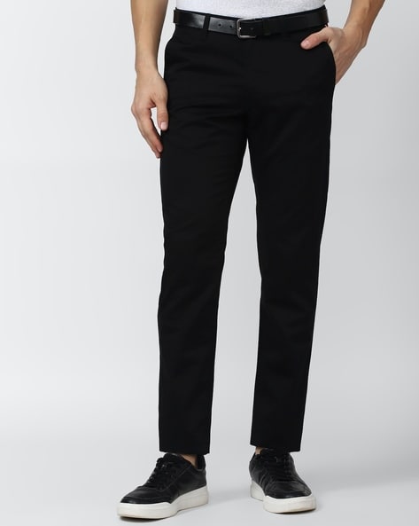 Buy VAN HEUSEN Mens Ultra Slim Fit Solid Trousers  Shoppers Stop
