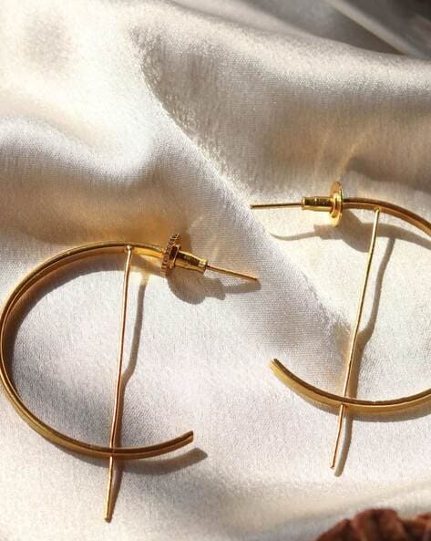 Women 18k Gold Plated Thick Hoop Earrings Set 40mm - Walmart.com