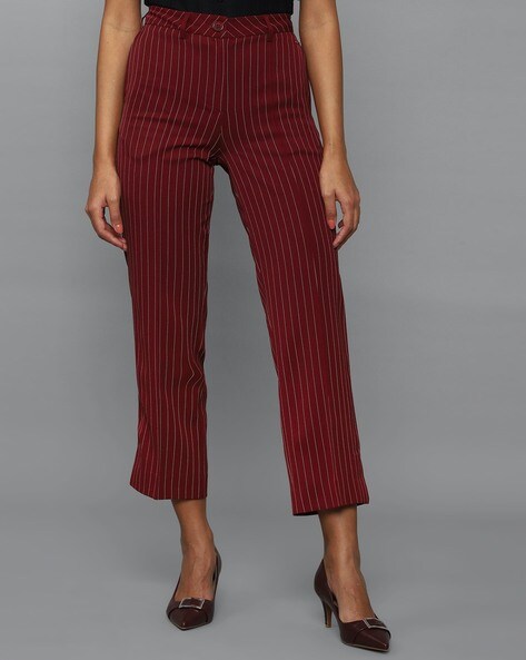 Buy Maroon Trousers & Pants for Women by AJIO Online