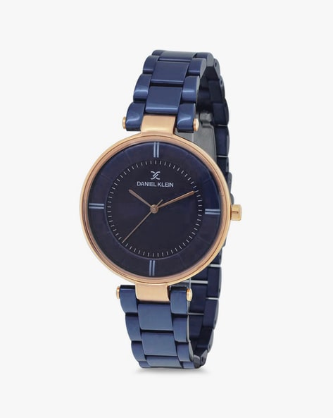 Daniel klein analog blue dial women's watch best sale