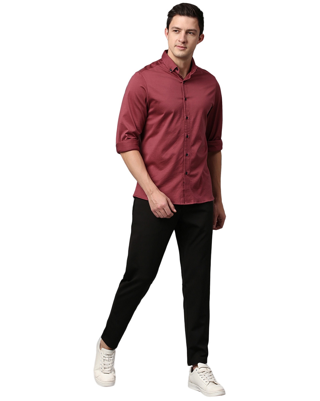 Burgundy shirt hot sale black jeans