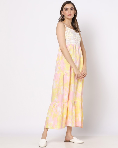 PINK Casual Wear Tie Dye Maxi Dress at Rs 800 in Jaipur