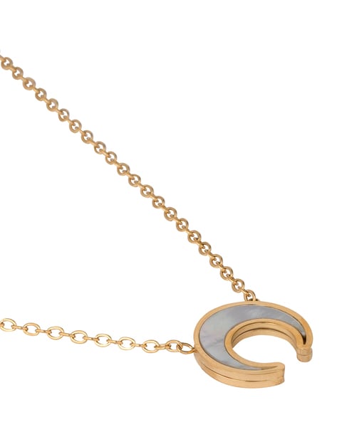 Amazon.com: 14k Rose Gold CRESCENT MOON Necklace Pendant Friendship charm  Gift Moon and Star Jewelry : Handmade Products