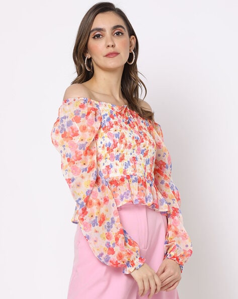 Ajio off shoulder discount tops