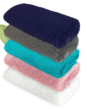 heelium Pack of 5 Bamboo Face Towels - Odour Free Quick Absorbent & Soft-picture-36