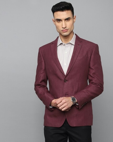 Louis Philippe Coats And Blazers : Buy Louis Philippe Maroon Blazer Online