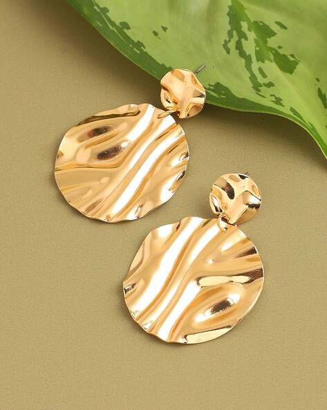 Gold tone drop on sale earrings