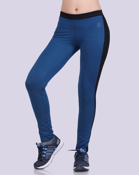 Body Print Leggings - White/Blue | Manière De Voir USA