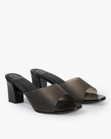 Buy online Black Slip On Block Heel Sandals from heels for Women by Aady  Austin for ₹2189 at 56% off | 2024 Limeroad.com