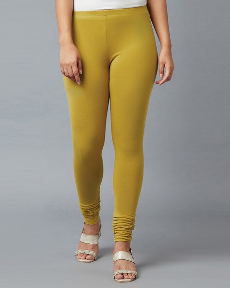 Buy Archisha Women Mustard Yellow Cotton Stretch Leggings - Leggings for  Women 148828 | Myntra