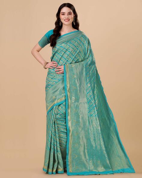 Buy Purple Sarees for Women by Silverfly Online | Ajio.com