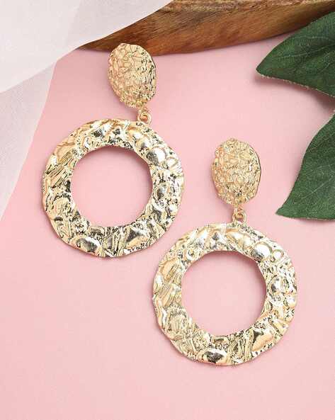 Buy Gold Plated Zirconia Crystal Sylphina Gush Statement Earrings by  Outhouse Online at Aza Fashions.