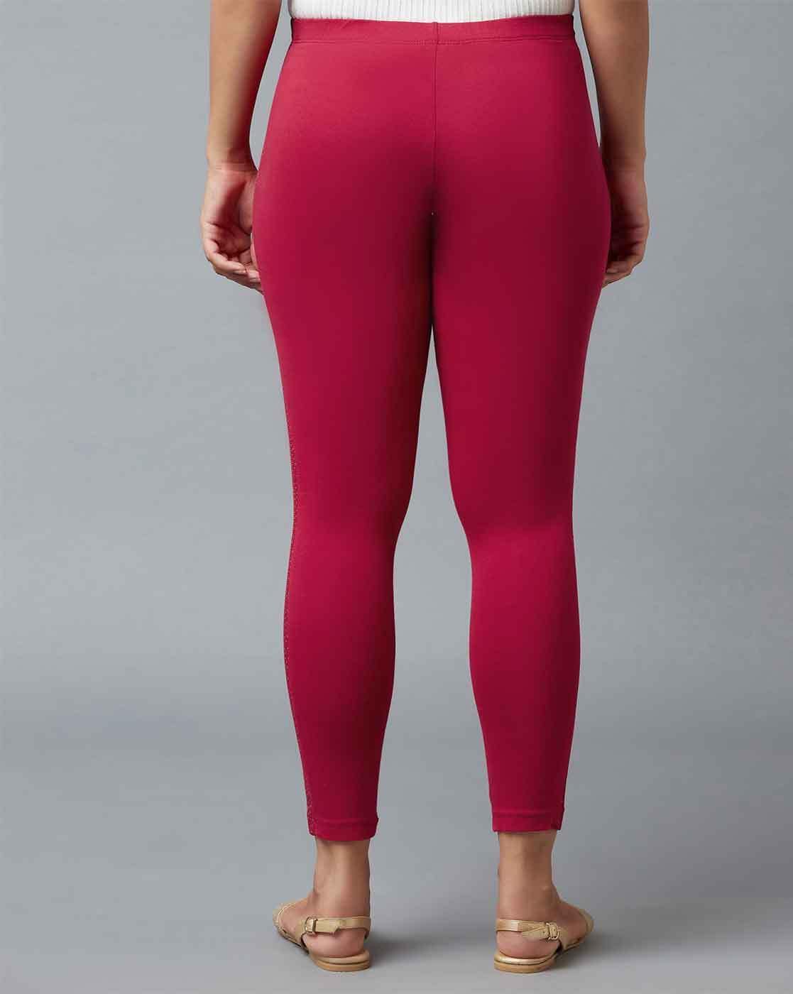 97% Cotton Amps Solid Leggings Tomato Red at Rs 222 in Chennai