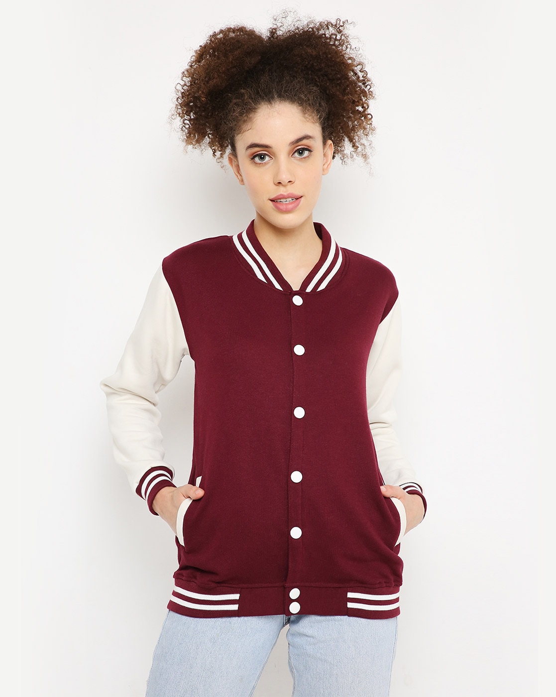 Adult Varsity Jacket, Maroon & Light Gold - Large - Walmart.com