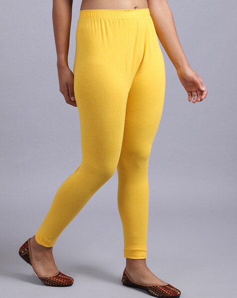 Buy Dark Yellow Cotton 4 Way Leggings for Women (L, Dark Yellow) at  Amazon.in
