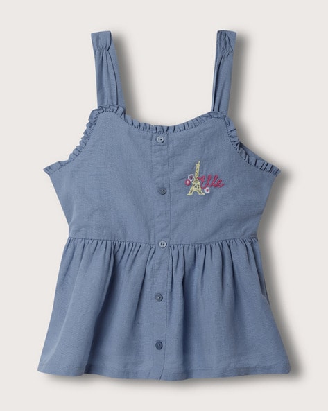 Elle Kids Embroidered Strappy Tunic