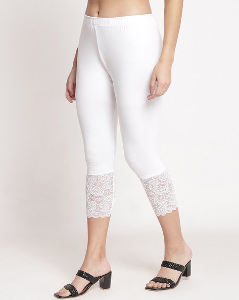 Lace on sale trimmed capris