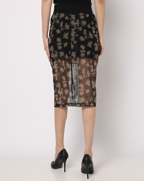 Calvin klein shop floral pencil skirt