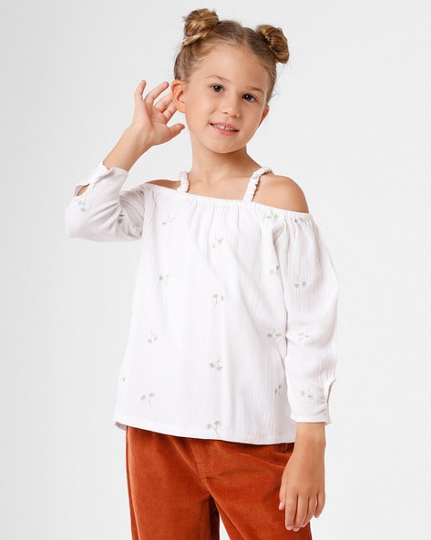 Off shoulder discount blouse for kids