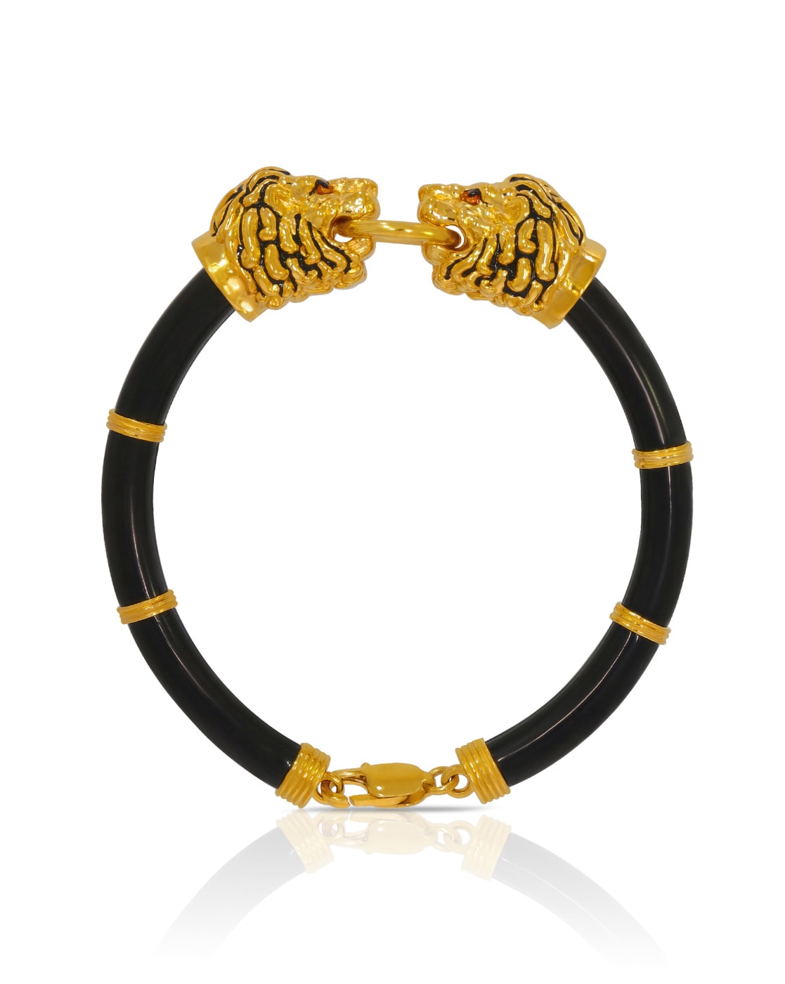 LALAOUNIS Two Color Gold Diamond/Sapphire Lion Head Bangle Bracelet –  Vendome Inc