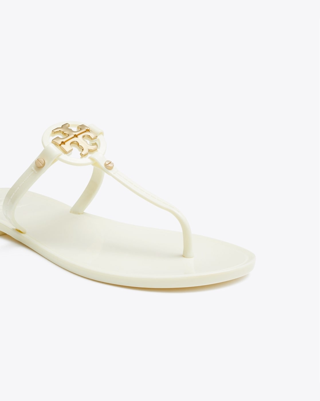 Buy Tory Burch Mini Miller Jelly Thong Strap Sandals White Color