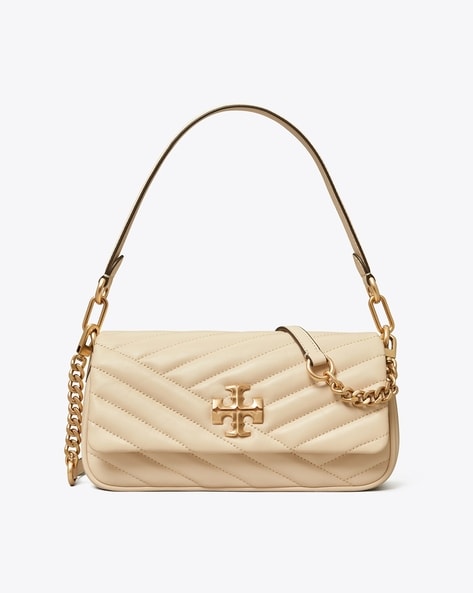 13369 TORY BURCH Kira Chevron Small Flap Shoulder Bag BLACK