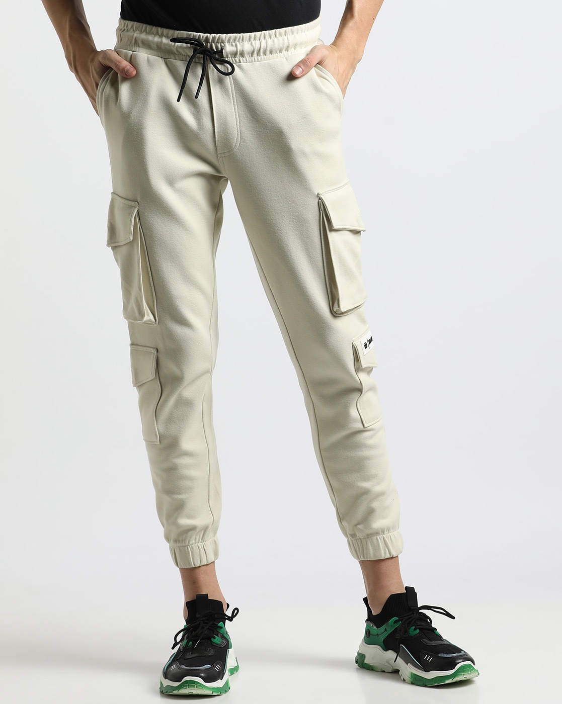 Cargo Joggers with Elasticated Drawstring Waist