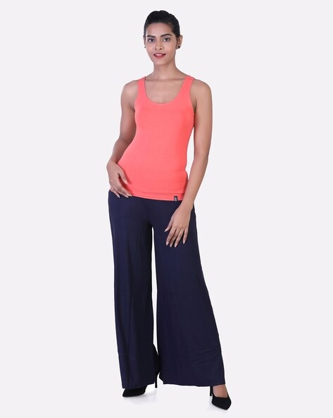 Buy NavyBlue Trousers & Pants for Women by LAASA Online